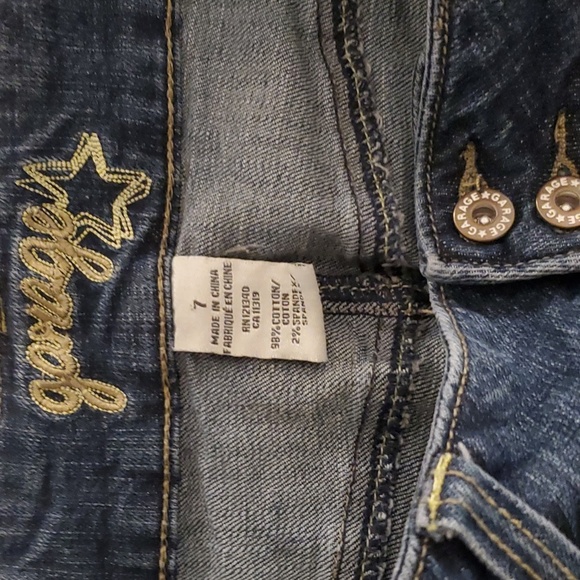 Garage Jean Mini Skirt, Size 7 - Picture 3 of 3